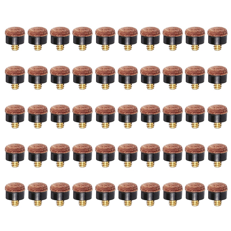 50Pcs Billard Pool Queue Schraube-auf Tipps 1m Billard Queue Tipps für Pool Cues und Snooker