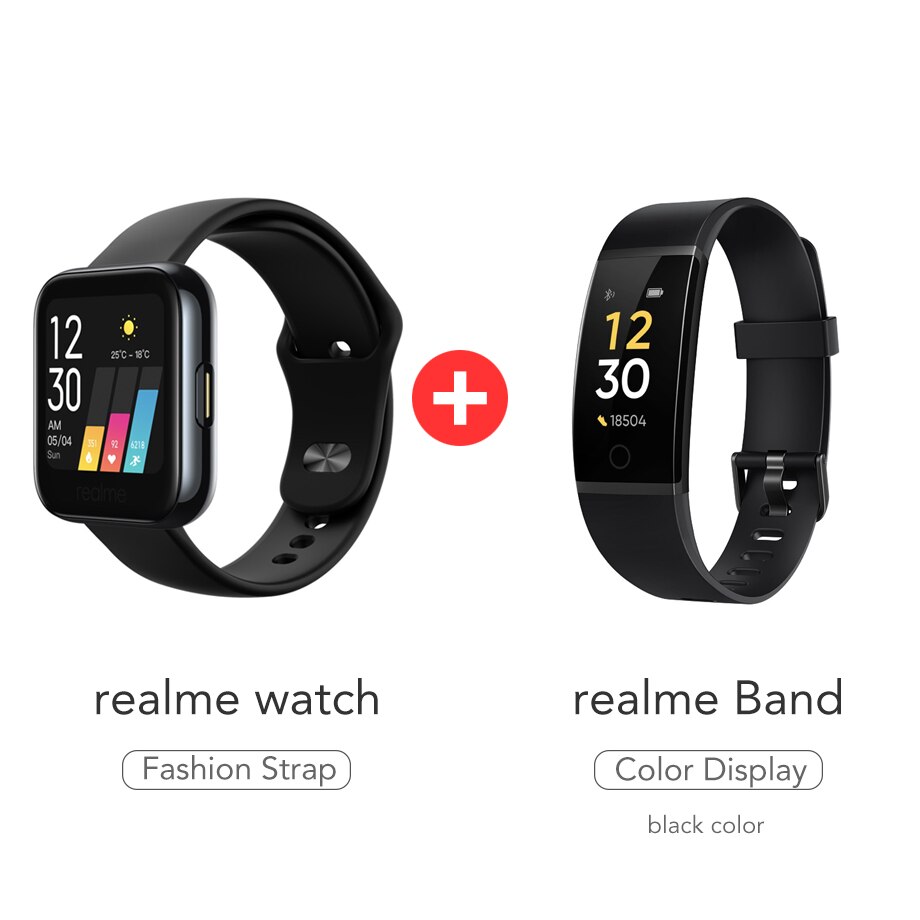 Realme älykäs rannekoru suuri värinäyttö sykemittari  ip68 urheiluseuranta 16mm rannehihna ilmoitus usb lataus