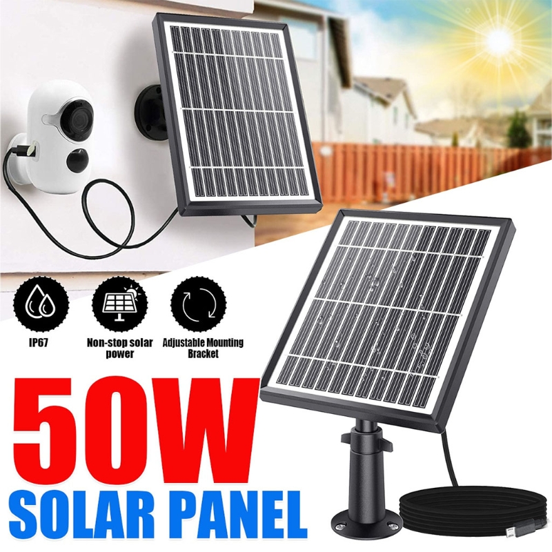 Opvouwbare Solar Charger 50W Flexibele Zonnepaneel Portable Solar Generator Voor Camera Security Monitor Opladen Duurzaam