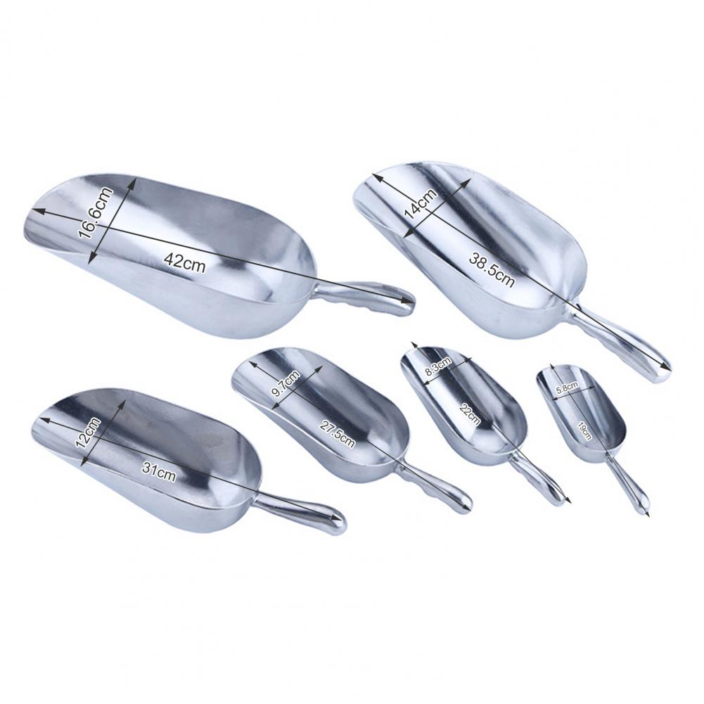 8-13Inch Rvs Ijskrabber Verdikte Hittebestendig Aluminium Praktische Voedsel Graan Schop Voor Koffie suiker