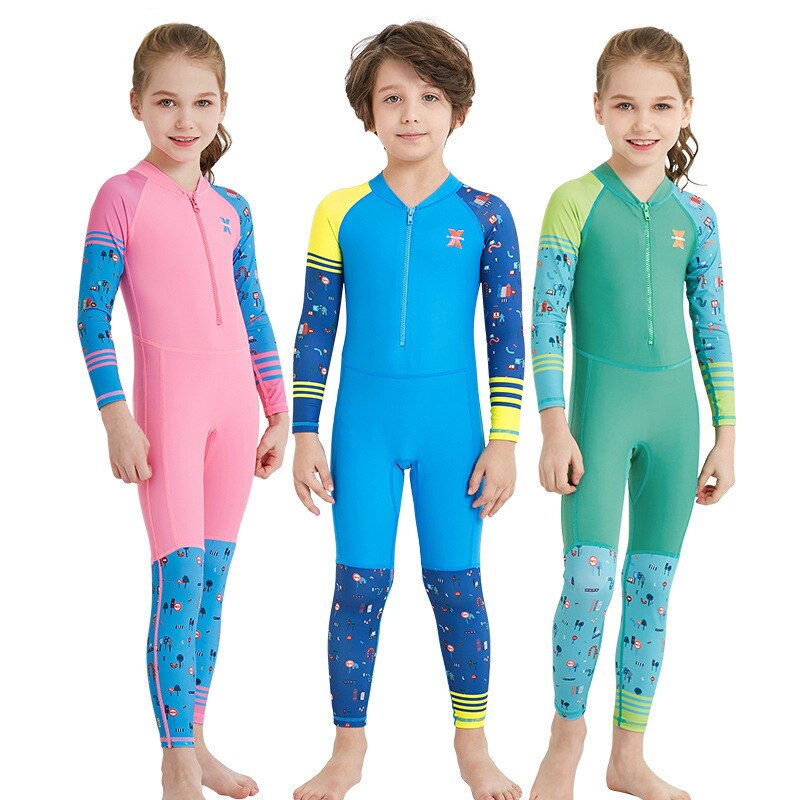 Barn dykking badetøy for surfing snorkling badedrakt barn helkroppsvåtdrakt holde varmen lange ermer gutter jenter barn