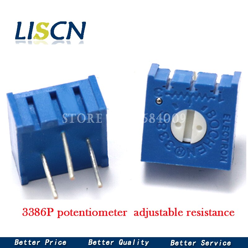10 sztuk 3386P potencjometr precyzyjny rezystor regulowany 100 200 500 ohm 1K 2K 5K 10K 20K 50K 100K 200K 500K 1M ohm 103