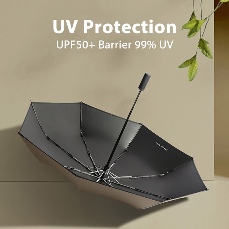 Parapluie automatique à 8 nervures pour femmes, joli parapluie pliant coupe-vent pour la Protection contre la pluie et le soleil, grand parapluie UV pour femmes
