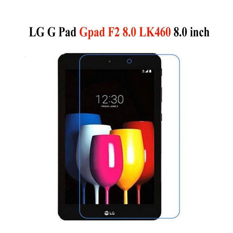 Película de vidrio templado 9H para LG G Pad 7,0 8,0 8,3 10,1 GPad V400 V480 V490 V500 V700 V525 V930 F2 8,0 LK460, película protectora de pantalla: G Pad F2 8.0 LK460
