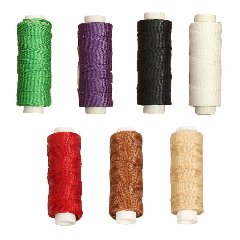 Duurzaam 50 Meter 0.45mm Lederen Gewaxt Draad Koord voor DIY Handwerk Tool Hand Polyester Stiksels Draad Multicolor