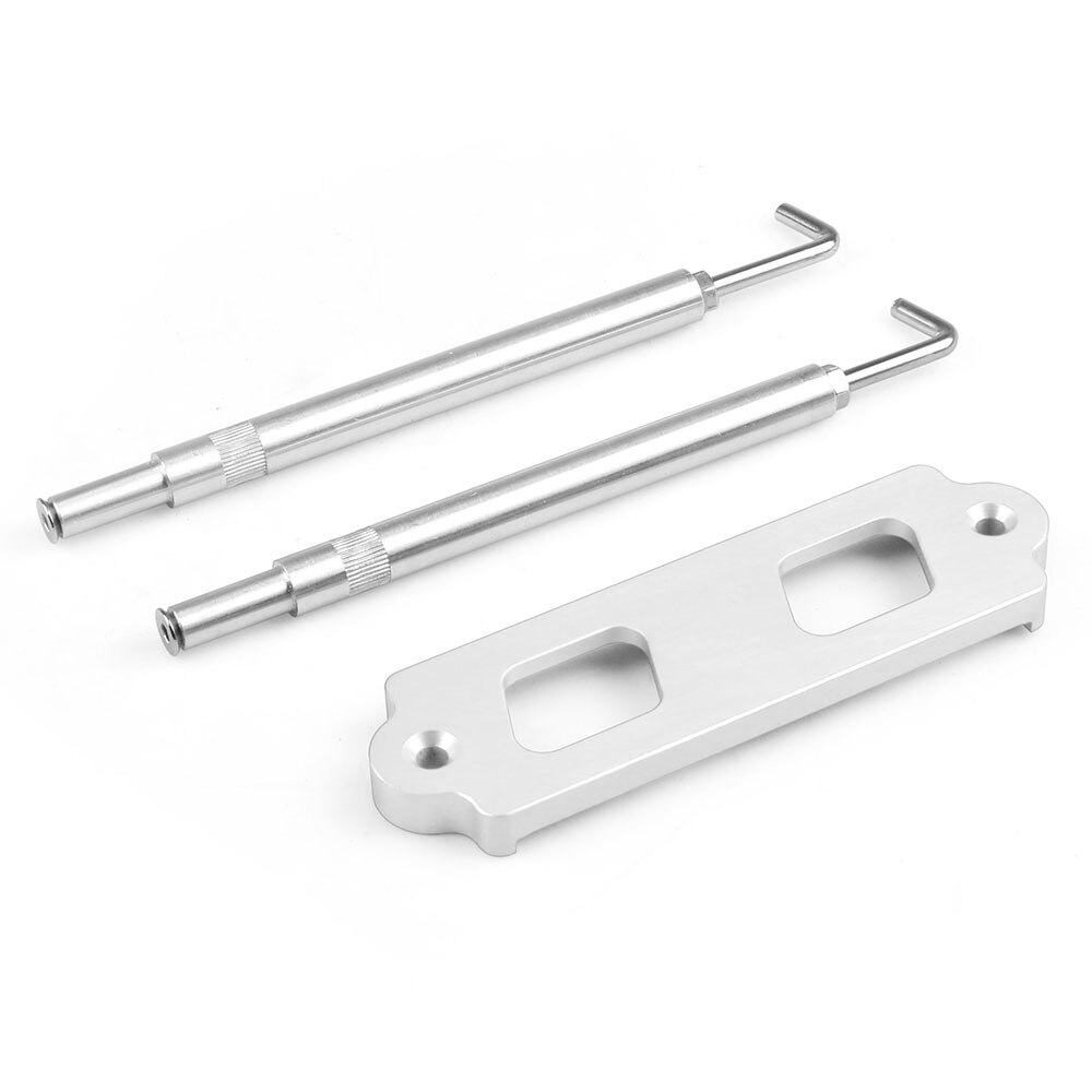 Aluminum Battery Tie Down Kit Hold Down Rod With Stainless Tray Hooks Fit For Acura Integra RSX For Honda Civic / CRX S2000: silvery