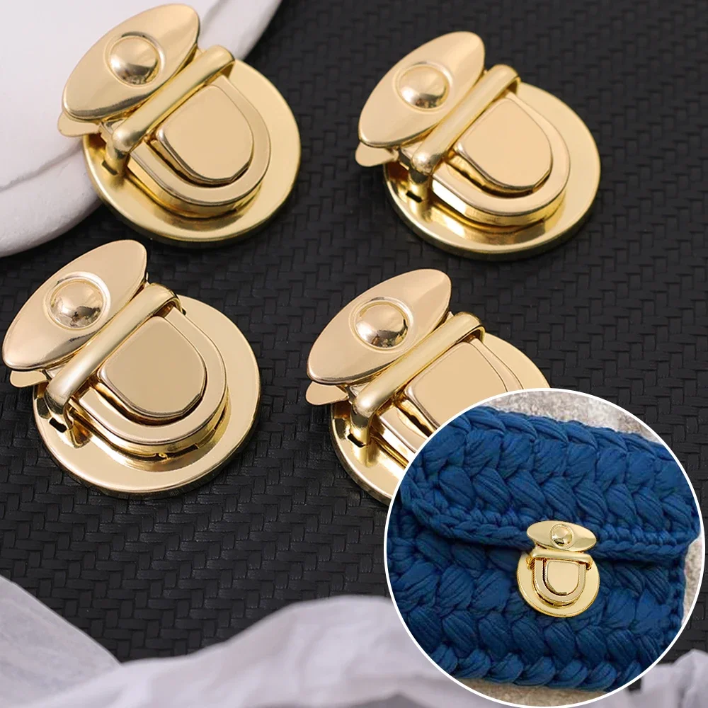 3pcs Women's Locks Clasp DIY Craft Hand Bags Purse Catch Buckles Metal Snap Clasp Closures Wallet Fasteners Wallet Buckle Totes