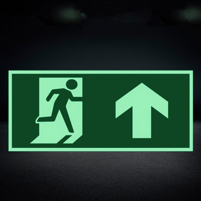 Glow in Dark Luminous Stickers Exit Direction Safety Warning Reflective Tapes for Shopping Mall Supermarket Elevator Cinema KTV