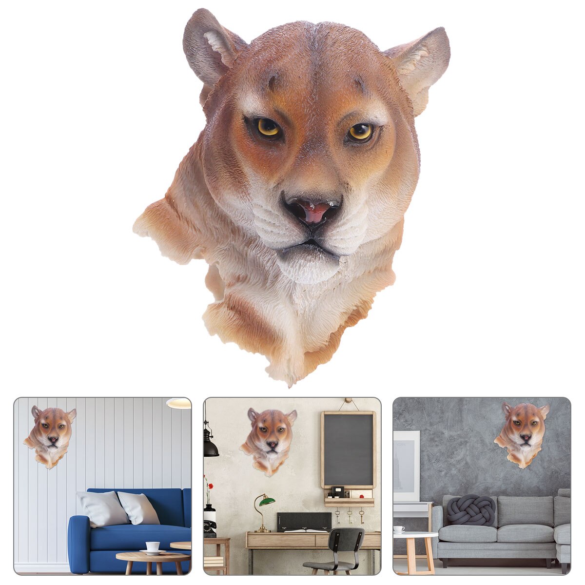1pc dierenkopversiering, duurzame simulatie, realistische wanddecoratie, harsornament, harsambacht voor de kamer