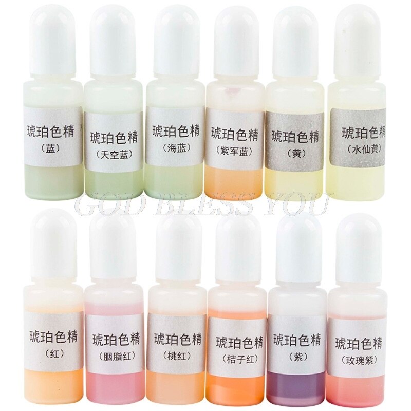 12 Kleur Zon Activated Meekleurende Vloeibare Pigment Kit Kleur Veranderen Hars Kleurstof Kleur Shift Uv Pigment Sieraden Maken