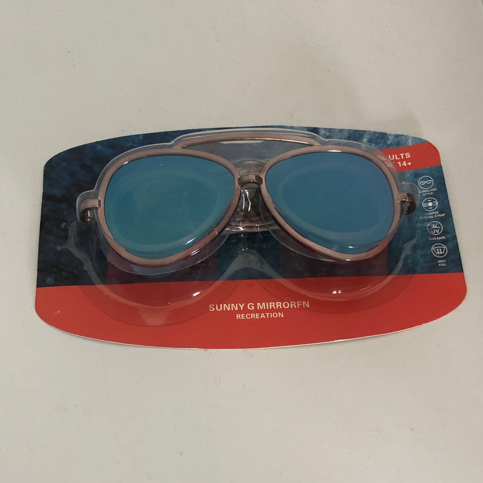 Adult Retro Aviator Mariner Style Swim Goggles Full Vision Anti-Fog Waterproof Mirror Lenses Adjustable Strap Pool Beach Sports