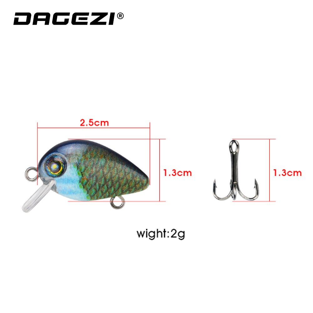 DAGEZI 1 sztuk pływająca przynęta 2g 2.5cm popper Wędkarstwo wabik 3D przynęta oczy Crankbait Wobblers FishingTackle Isca latać Wędkarstwo