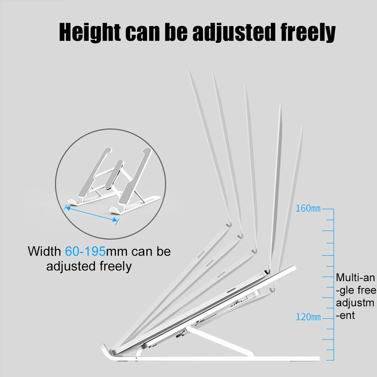Portable Laptop Stand Foldable Support Base Notebook Stand Holder For Macbook Pro Air HP Lapdesk Computer Cooling Bracket Riser