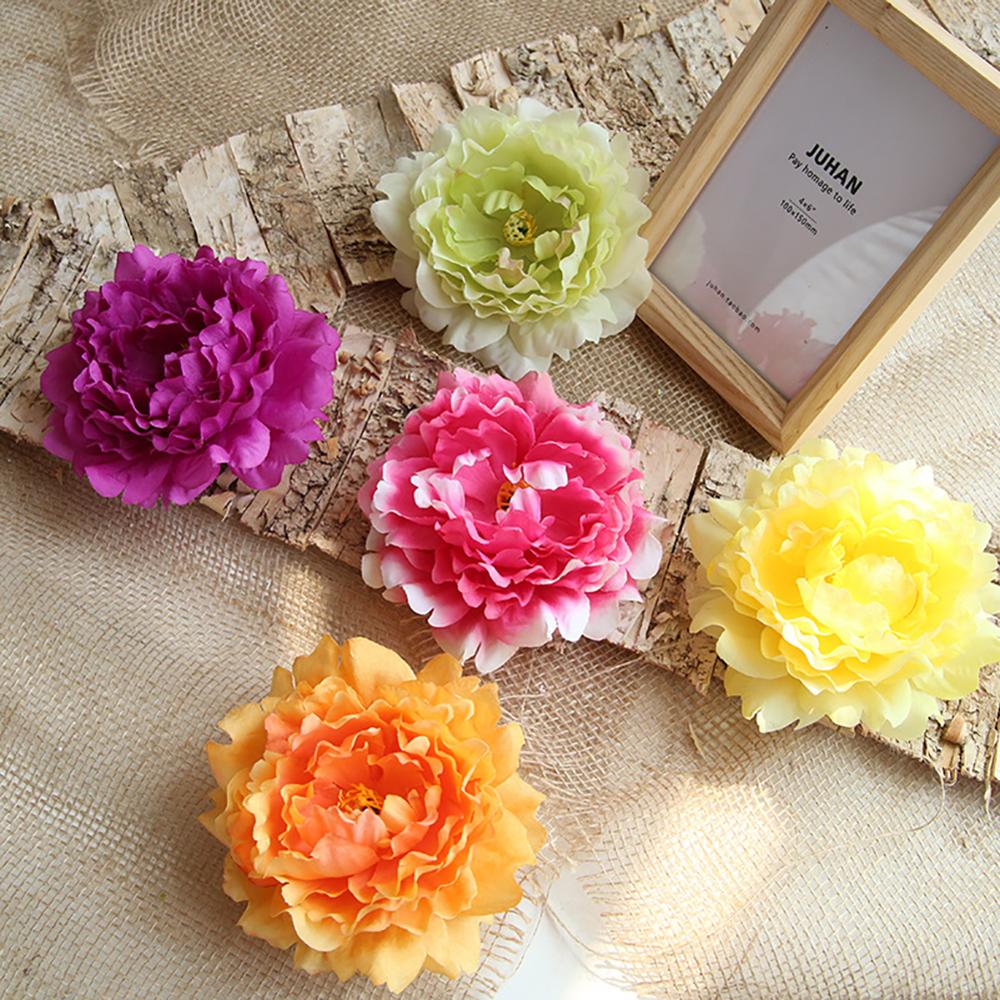 1PCS Peony Flower Heads Decorative Scrapbooking Artificial Flower For Home Wedding Birthday Party Decoration Supplies