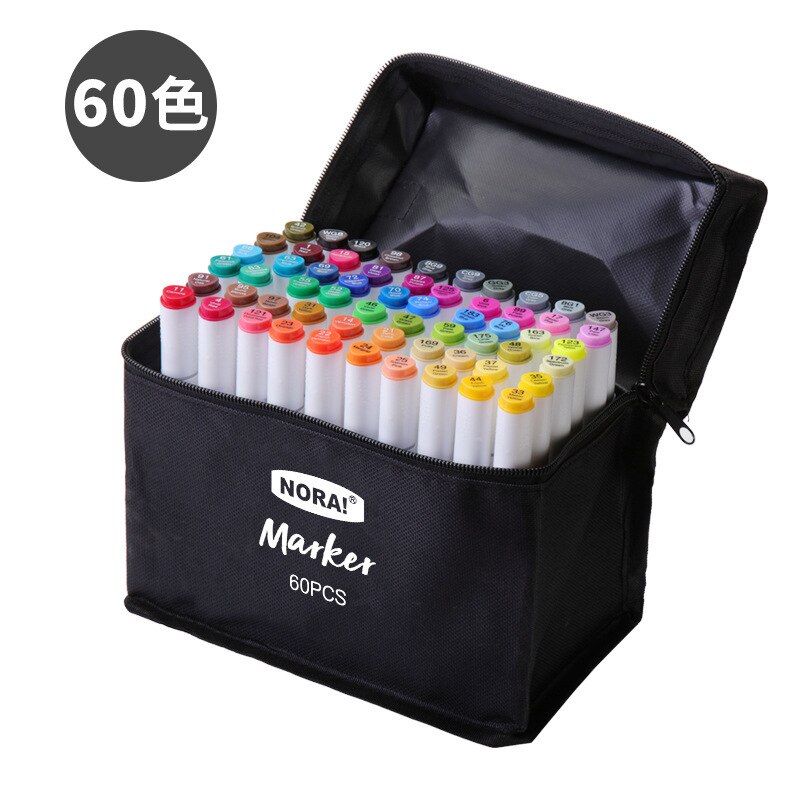 30/40/60/80 Kleuren Schetsen Markers Manga Graffiti Markers Tekening Set Highlighter Voor Sktechbook Scrapbooking Art levert: 60 Colors