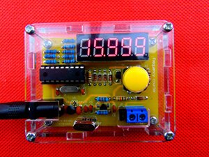 Diy Kits 1Hz Tot 50 Mhz Kristal Oscillator Frequentie Counter Meter Digitale Led Pic Met Case