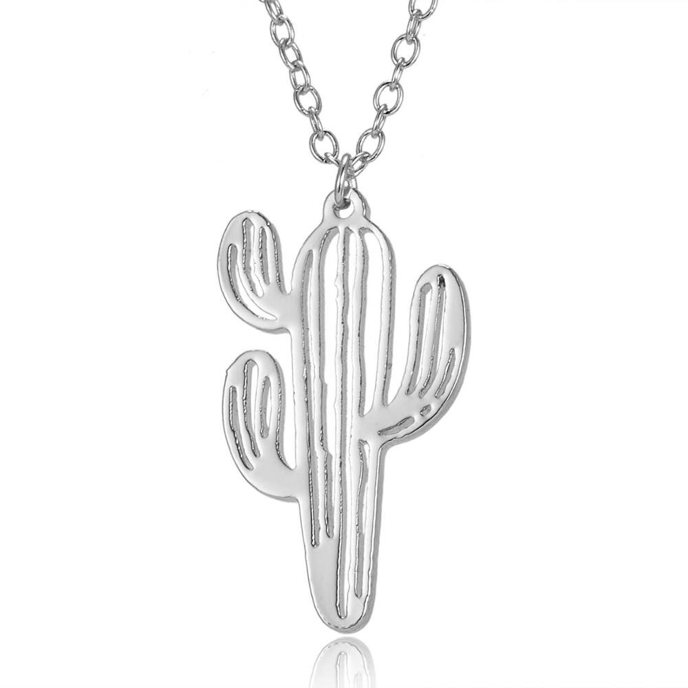 Rinhoo silver stainless steel necklace cactus angel wing lotus Dream catcher pendant Necklace jewelry female mom