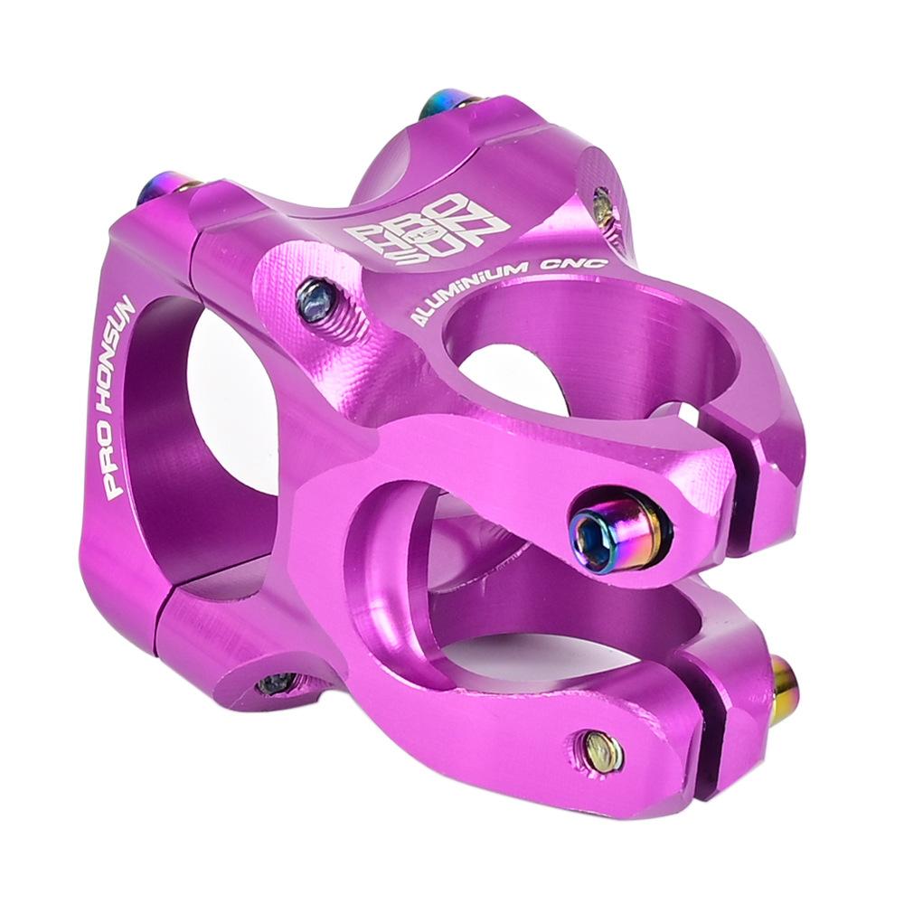 5 Colors High-Strength CNC Handlebar Stem 35MM Bicycle Stem Mtb Power Riser Aluminum Alloy MTB Mountain Bike Parts: Purple