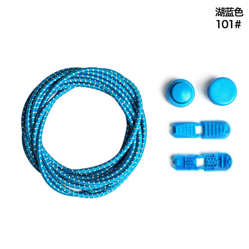 Lacets réfléchissants serrant les chaussures cordes paresseux chaussure laçage élastique corde chaussures de sport toutes les baskets ajustement unisexe femmes hommes: Bleu