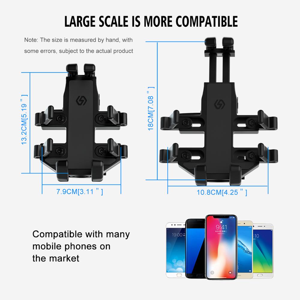Cargador inalámbrico para motocicleta, soporte de teléfono resistente al agua de 12V, para moto de montaña y Motocross