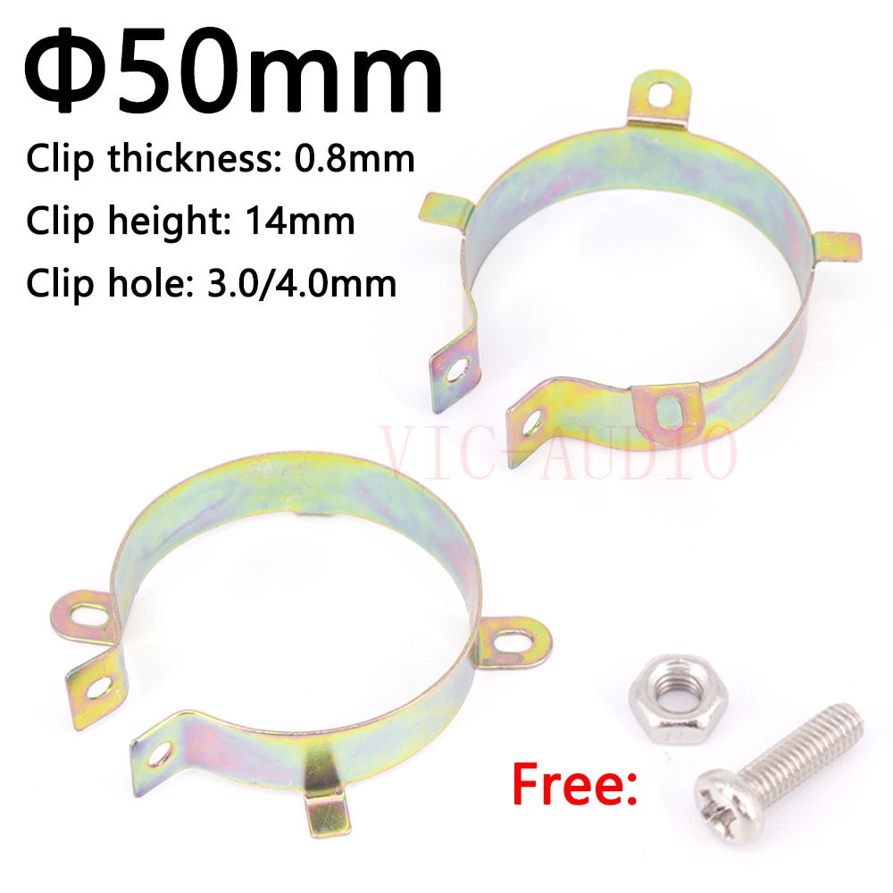 5Pcs Duurzaam Condensator Bracket Klem Houder Clap 30Mm 35Mm 40Mm 50Mm 65Mm 75Mm 90Mm Montage Clip Oppervlak Plating Zink Versterker: Roze