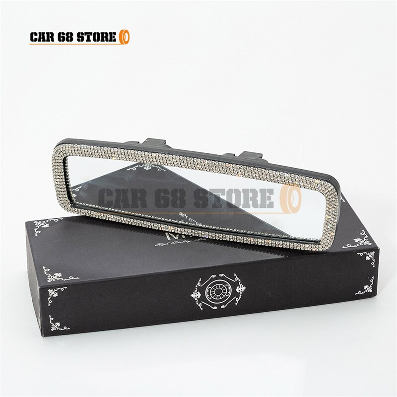 Samochód wewnętrzne lusterko wsteczne kryształbyć winnym dekoracje urok Bling diament ornament pokrywa lusterka wstecznego dziewczyny kobiety wyposażenie wnętrz