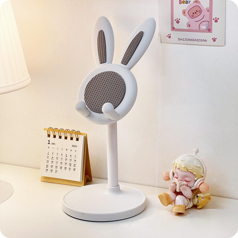 Stojak na telefon Cute Cartoon Bunny — regulowany i kompatybilny z iPhone, Kindle, IPad, Switch, tabletem i nie tylko!