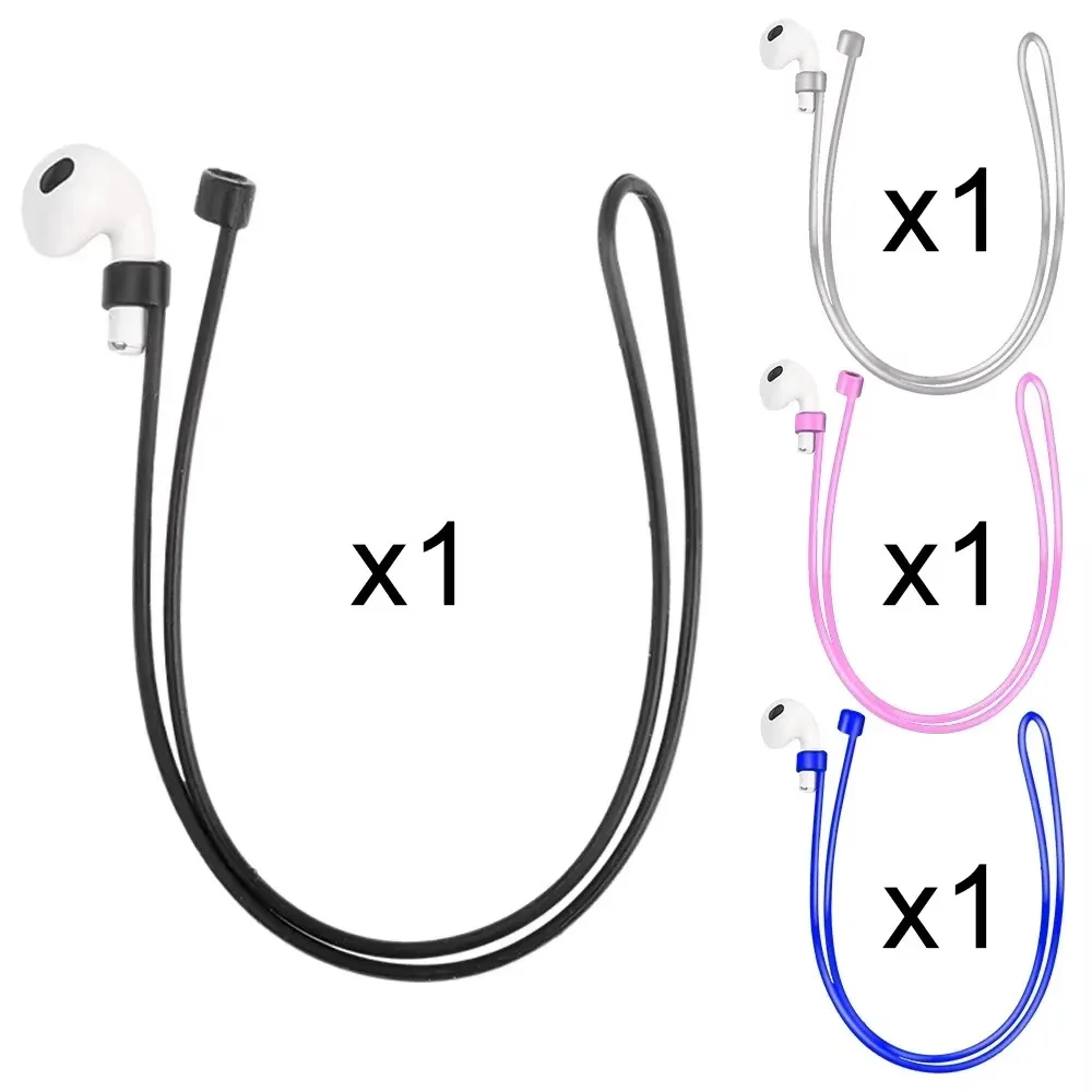 Anti-verloren Silikon Kopfhörer Seil Kabel Für AirPods 1 2 3 Profi Drahtlose Bluetooth Kopfhörer Nacken Gurt Kabel Kopfhörer kabel Halfter: 2XS / Militärgrün