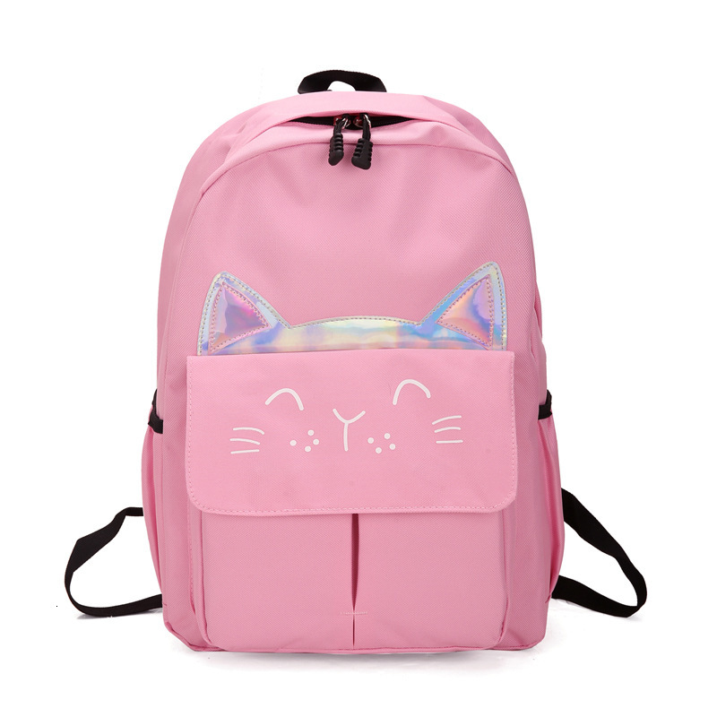 Nouveaux enfants sac à dos filles garçon enfants adolescents étudiant école sacs à dos pour fille mignon chat oreille sac à dos Cartable Cartable Enfant: 6532F-Pink