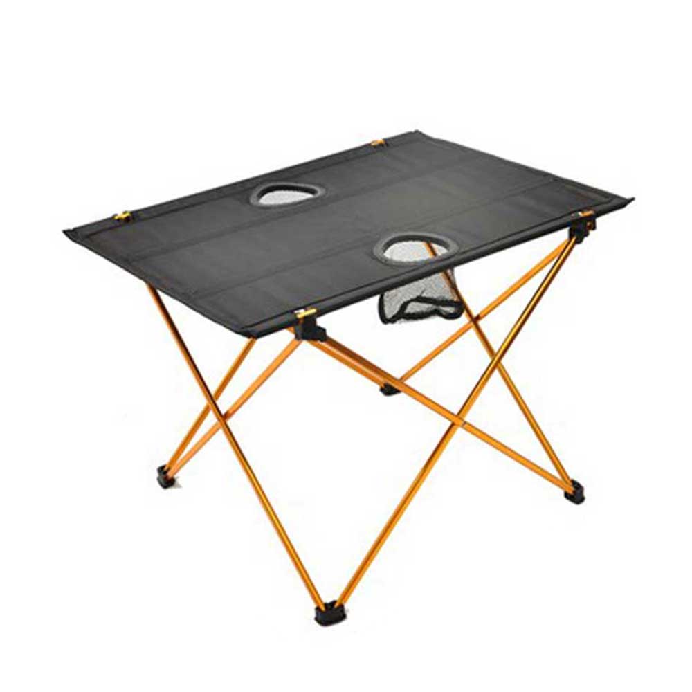 Aluminum Alloy Portable Table Outdoor Furniture Foldable Table with Cup Holder Camping Hiking Desk Outdoor BBQ Picnic Table