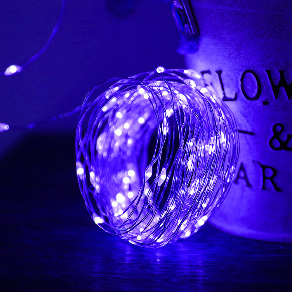 Guirlande lumineuse LED veilleuse éclairage de guirlande féerique 1M2M3M 5M lumière de décoration pour nouvel an lampe de fête d'anniversaire de mariage: Rouge / O