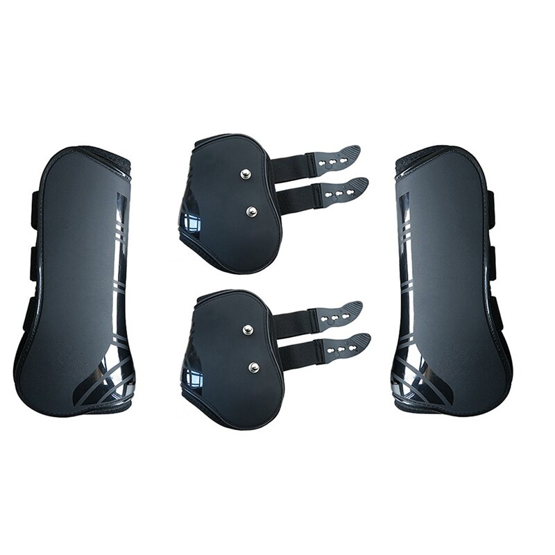 4 PIÈCES Avant Cuisse Bottes Réglable Jambe De Cheval Bottes de Cheval De Protection Wrap Équine Avant Patte arrière Garde Tendon Équestre