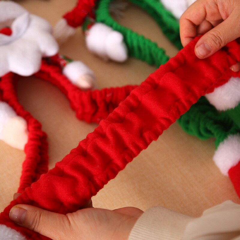 Christmas Computer Monitor Cover 3D Cartoon Flannel Screen Border Protector Christmas Decoration YU-Home