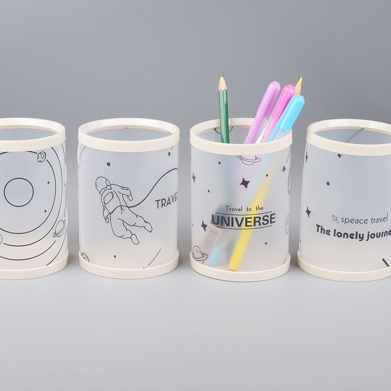 Japanese Stationery 4Pcs/lot Cute DIY Pen Holder Detachable Desk Organizer Student PP Cylindrical Pencil Container