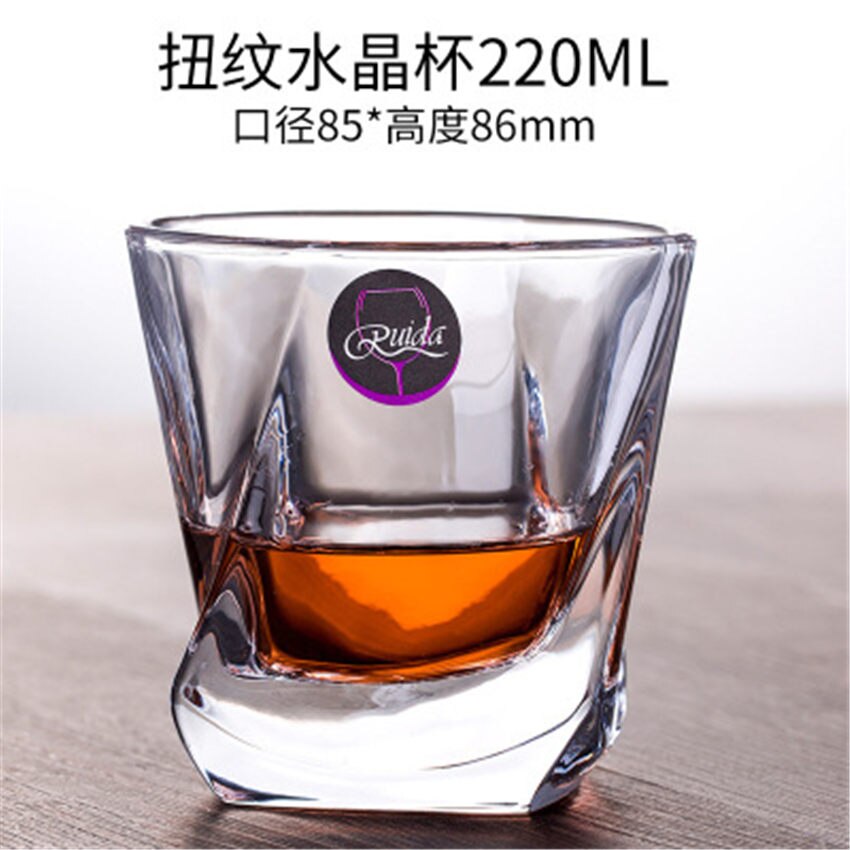 Luxury Crystal Whiskey Glass Whiskey Cup Bar Beer Water and Party Hotel Wedding Glasses Household Drinkware: E