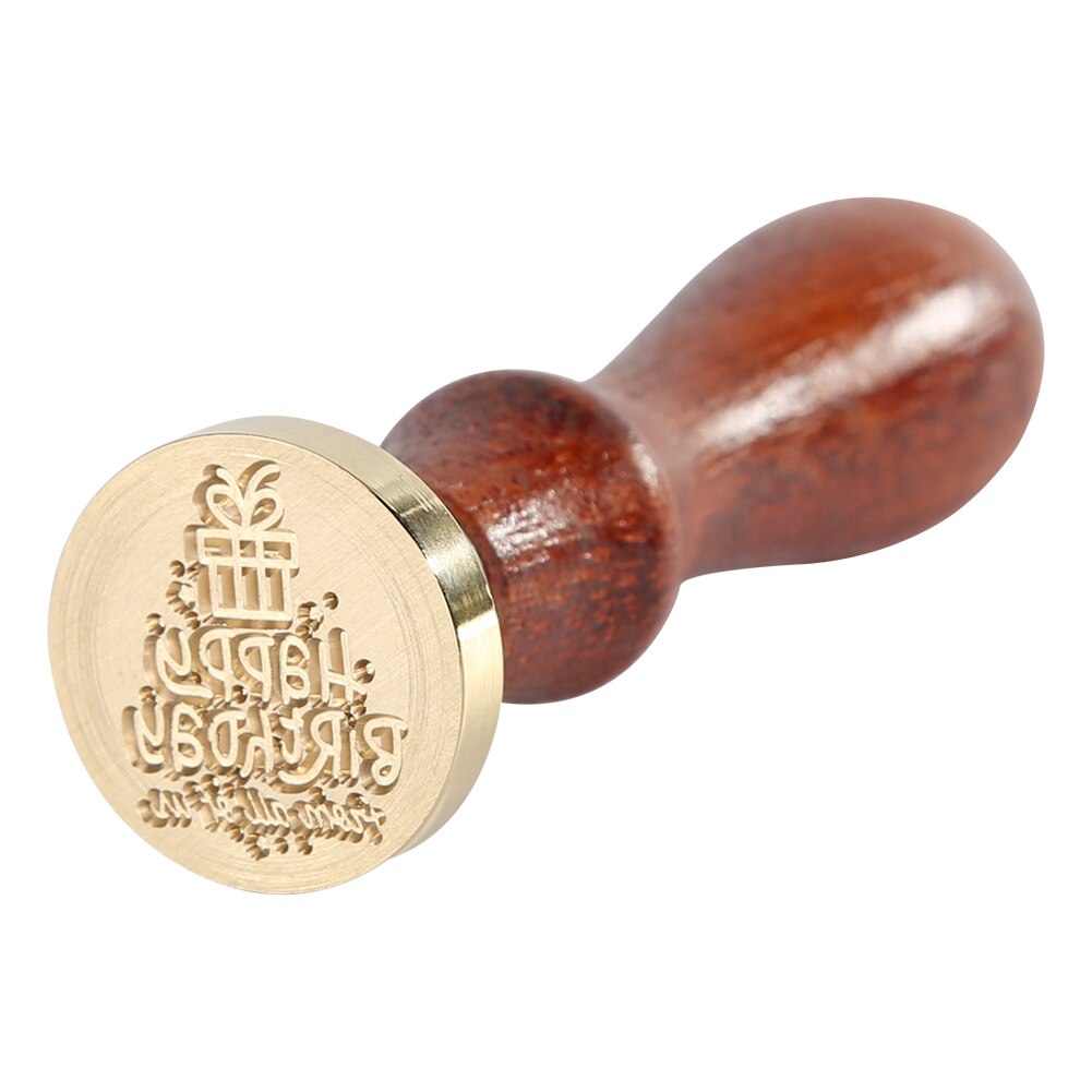 CRASPIRE Wax Seal Stempel Hoofd Gelukkige Verjaardag Verwijderbare Afdichting Messing Stempel Hoofd voor Creatieve Gift Enveloppen Uitnodigingen Kaarten