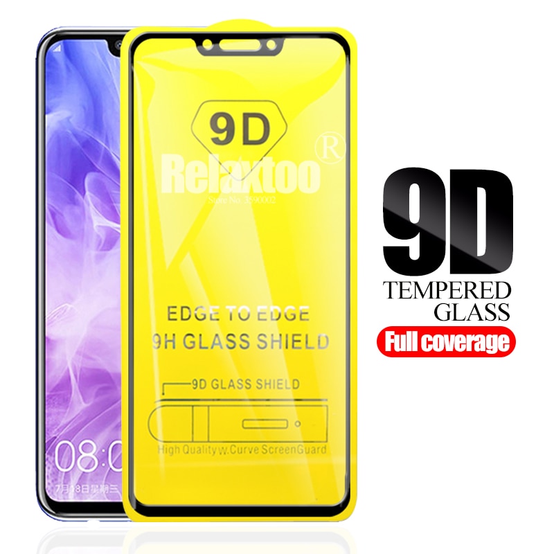 Vidrio templado de pegamento completo 9D para Huawei Nova 3 Protector de pantalla de vidrio Protector para Huawei Nova 3i 3e 3 i e En huawey Nova3 película