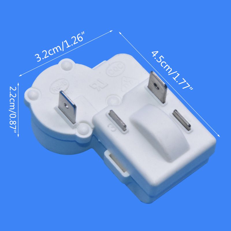 Universal Refrigerator Compressor PTC Starter Relay Protector for Refrigerators Accessories White