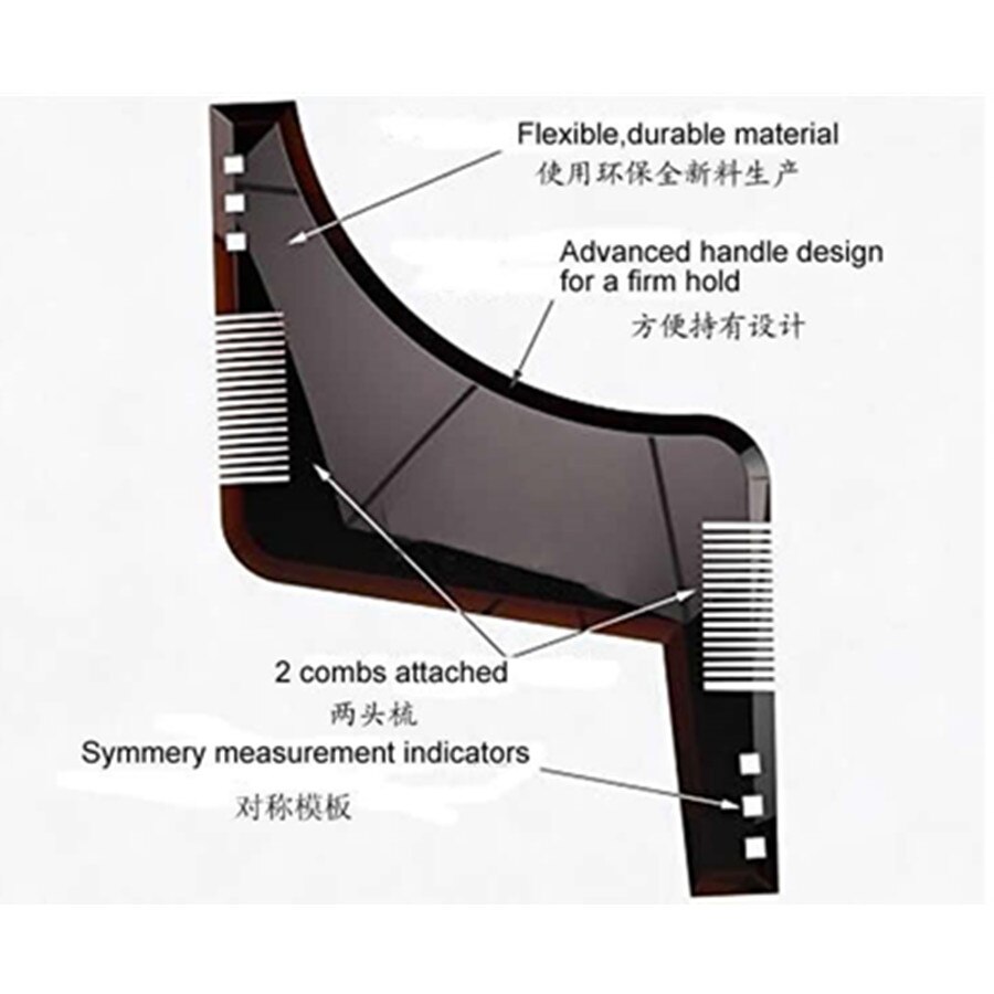 Cepillo para el cuidado de la Barba y el pelo, accesorio para salón de ducha, con forma de bigote, Goatee, estilo moldeador