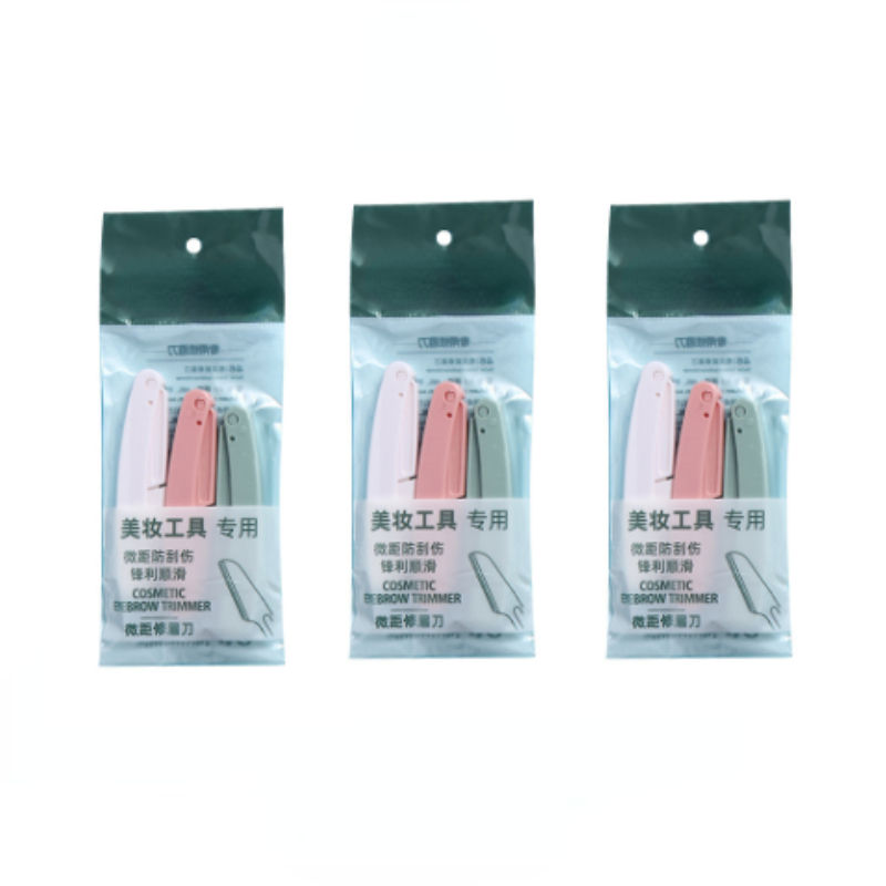 1/3pc Sicher Klapp Damen Gesicht Rasierer Augenbraue Trimmer Klinge Anti-Scratch Rasiermesser Make-Up-Tools Augenbraue Trimmer gesicht Rasierer für Frauen: Dark Rosa