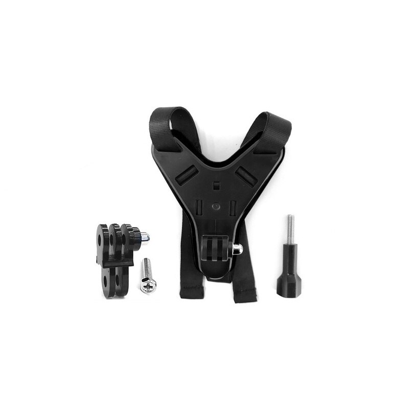 Accesorios para Gopro Hero 87 6 5, adaptador de soporte de montaje fijo en la barbilla delantera del casco de motocicleta para Xiaomi Yi 4K EKEN H9 SJCAM Sj4000: black stents