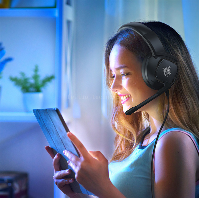 Pelistereokuulokkeet mikrofonilla led kuulokkeet yhteensopivat pc  ps4 / xbox / kannettavan tietokoneen pelikuulokkeet