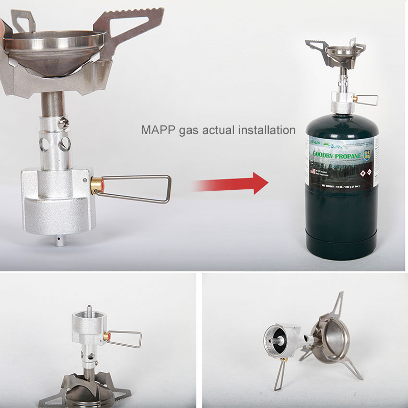 Camping Gas Stove Mini Gas Burner Removable Foldable Cooking Stove Outdoor Hiking Trekking Cooker Portable Camping Equipment