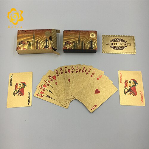 Dubai Building and scenery image silver Foil Plated Cards Waterproof Playing Card Limited Edition Collection: Dubai9