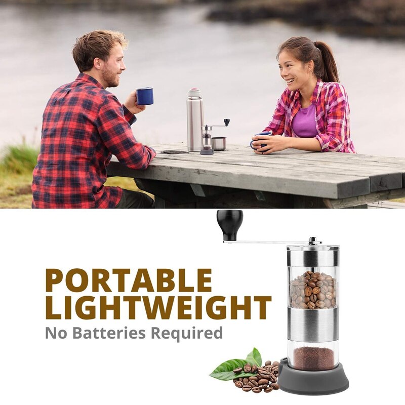 Handmatige koffiemolen, draagbare koffiemolen, conische keramische braammolen, roestvrijstalen koffiemolen voor espresso