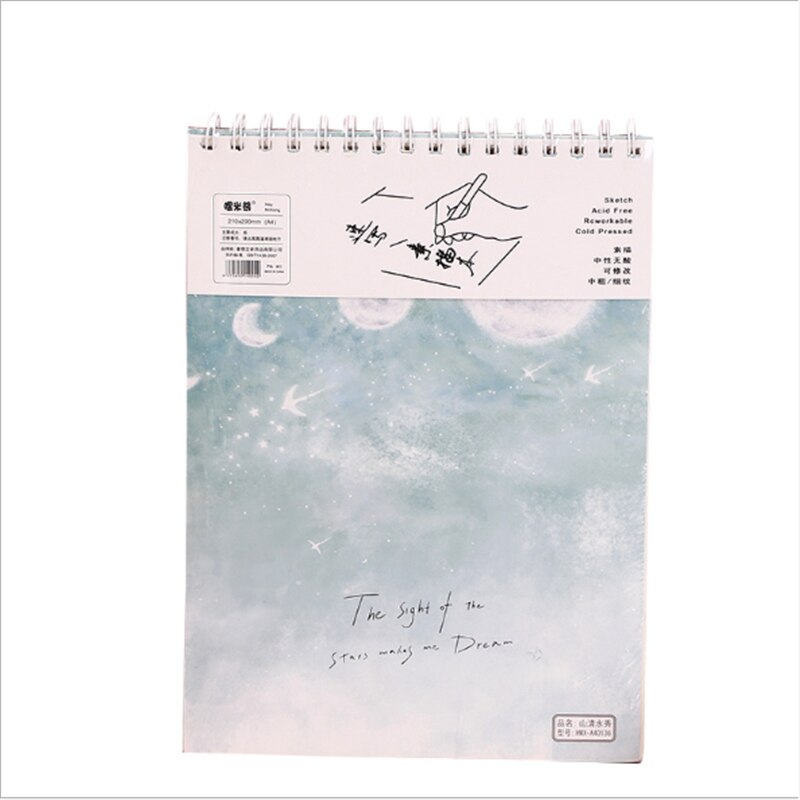 Beautiful Scenery A4 40 Sheets Sketchbook For Drawing Painting Graffiti Paper Coil Sketch Paper School Office Supplies
