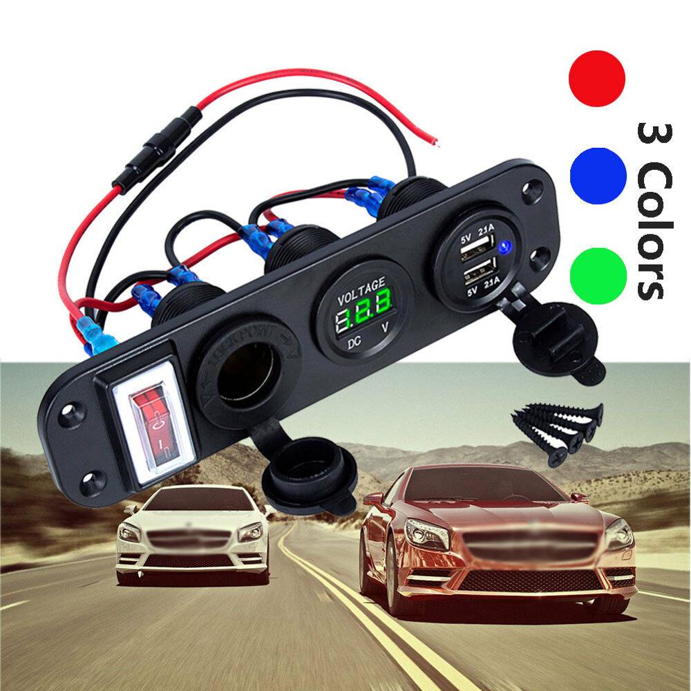 24V Auto Sigarettenaansteker Auto Boot Dual Usb Charger Splitter Sigarettenaansteker Stopcontact Telefoon Quick Charger Adapter