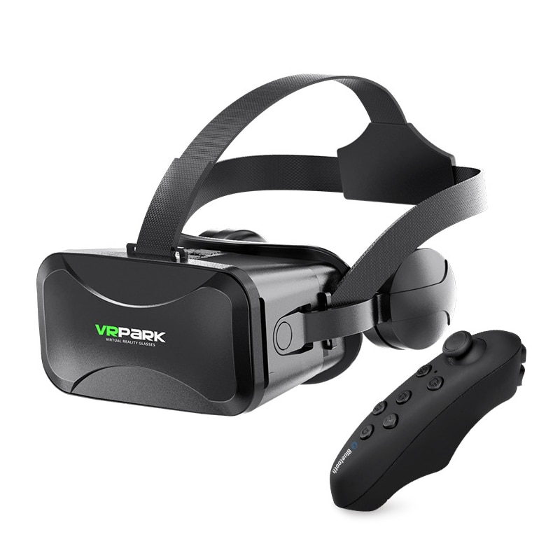 Vrpark vr virtuell virkelighet glasse med kontroller 3d vr headset til iphone android smarttelefon 4.5-6.7 tommer: misligholde tittel