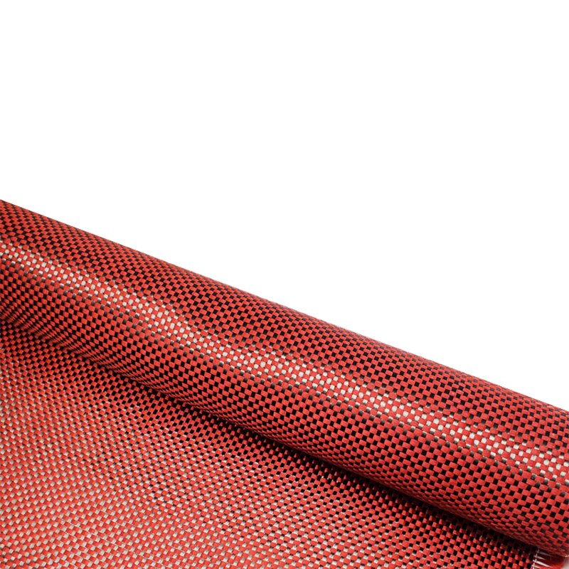3K Yellow/Red/Blue Plain Aramid Carbon Fiber Blended Fabric Carbon Cloth 200gsm 50cm*100cm