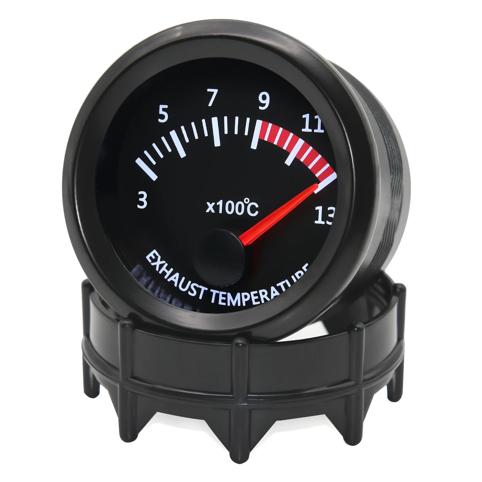Uniwersalny 52mm 2" Samochodowy wskaźnik temperatury spalin 300~1300 Celsjusza 12V Miernik temperatury spalin EGT z czujnikiem